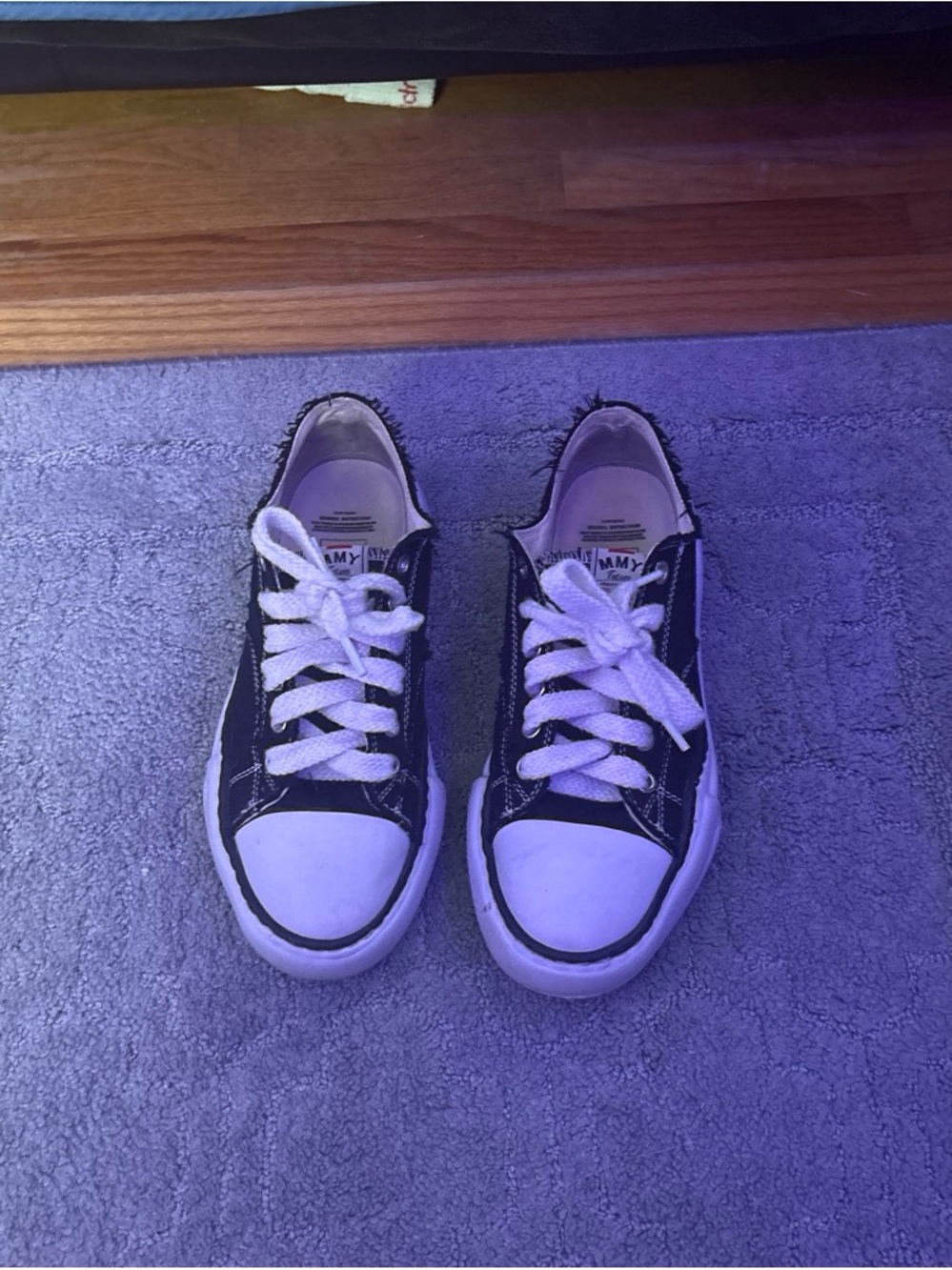 Miharayasuhiro Black and White Low-Top Sneakers